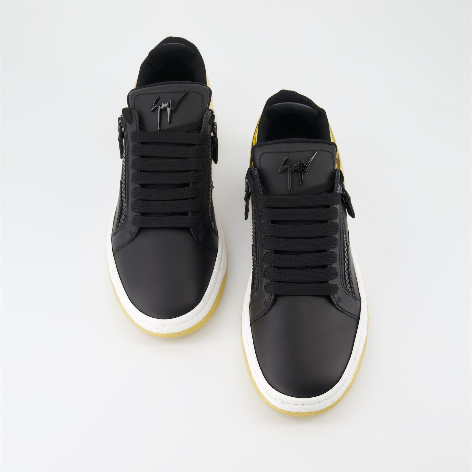 Giuseppe Zanotti, GZ94 sneakers, luxury men's sneakers, black-gold shoes, high-end footwear