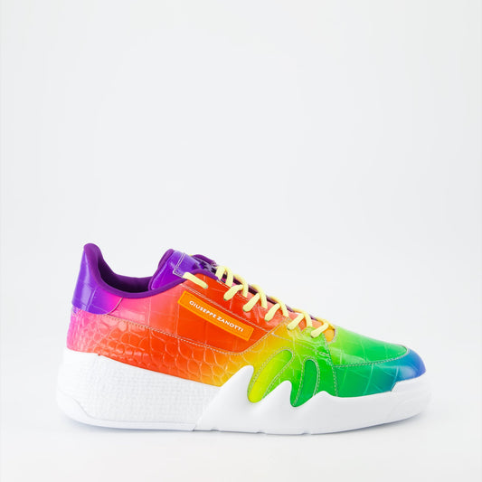 Giuseppe Zanotti, Talon Sneakers, Multicolor sneakers, luxury men's footwear, designer sneakers