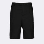 Alexander McQueen shorts, black cotton shorts, luxury streetwear, designer shorts, high-end fashion