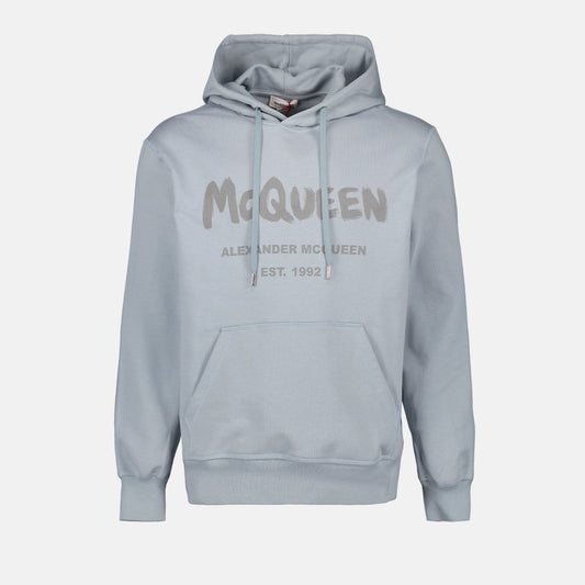 Alexander McQueen, Graffiti Hoodie, Luxury Fashion, Men's Designer Clothing, High-end Streetwear