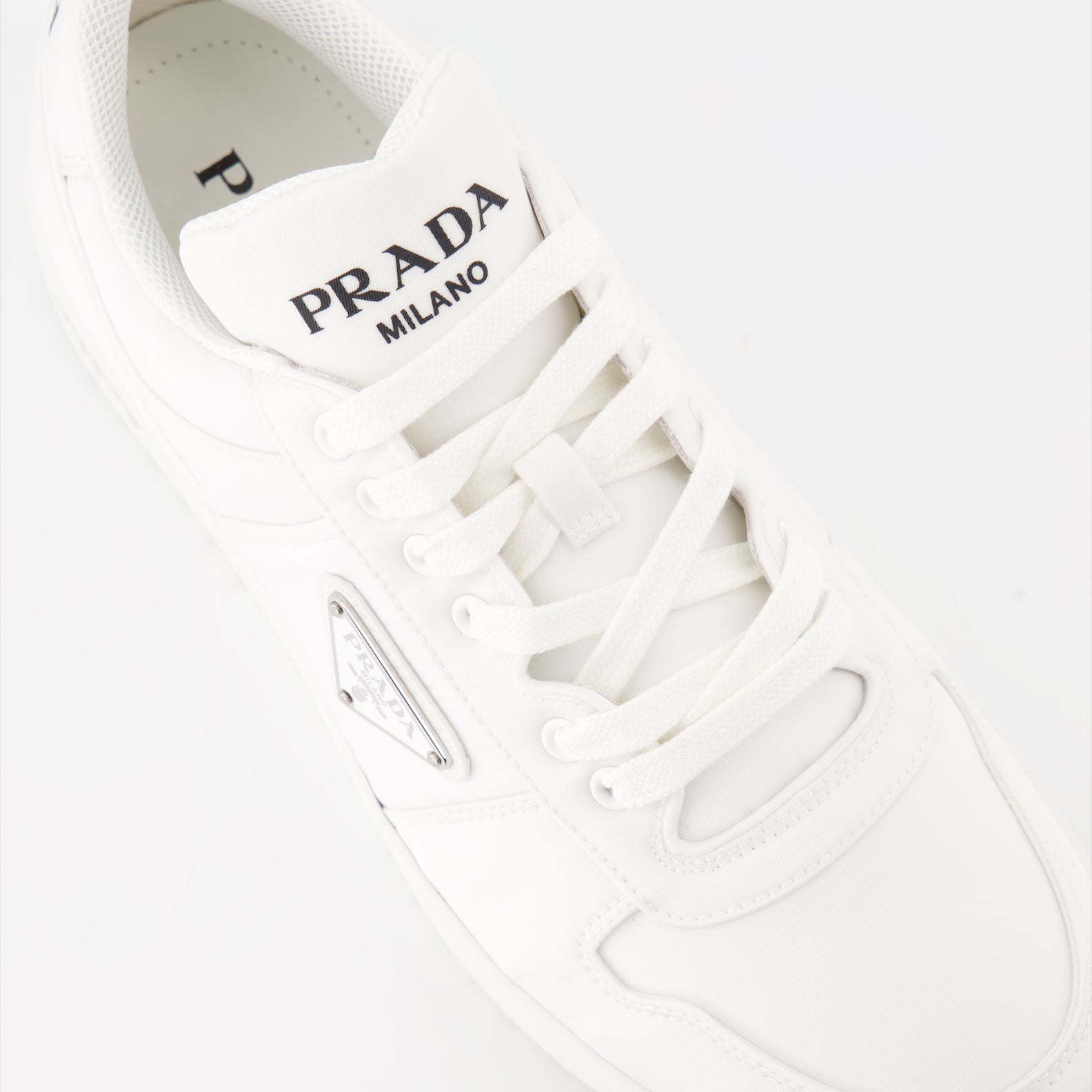 Prada sneakers, Re-Nylon, sustainable fashion, luxury sneakers, white sneakers