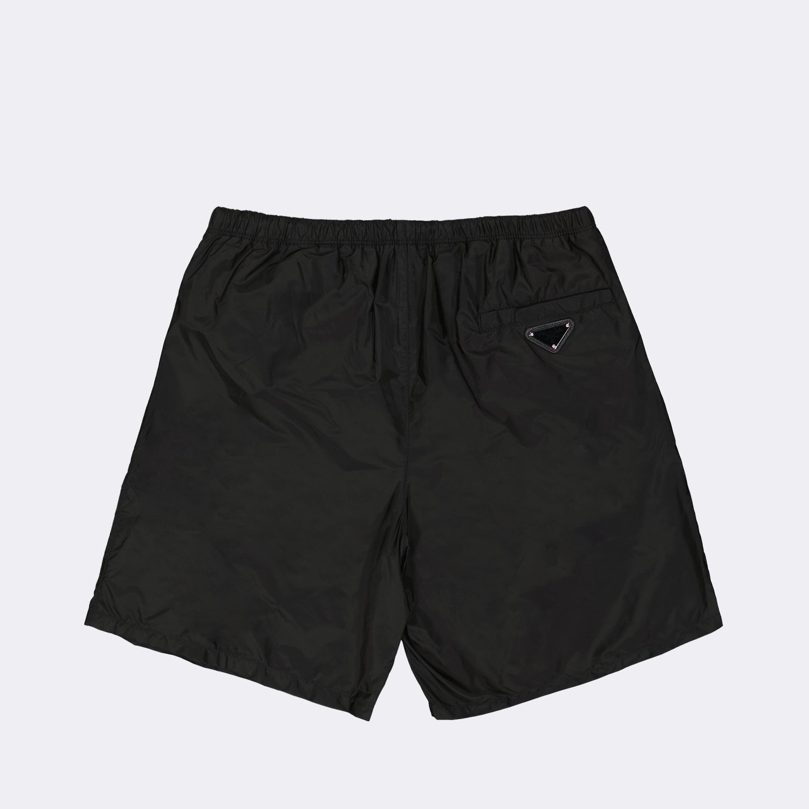 Re-Nylon swim shorts, Prada, luxury swimwear, triangle logo, designer swim shorts