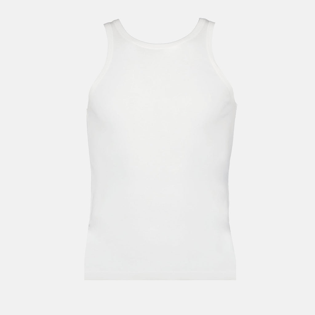 Saint Laurent, Classic White Tank Top, Men's Luxury Fashion, Premium Fabric Tank, Designer Menswear
