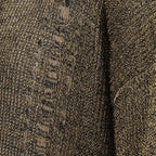 Image d'un T-shirt en tricot marron de Saint Laurent pour hommes - Saison Printemps-Été 2023 - Vue des détails du produit 2
