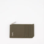 Saint Laurent, YSL Wallet, Khaki Green Wallet, Men's Luxury Wallet, Designer Wallet