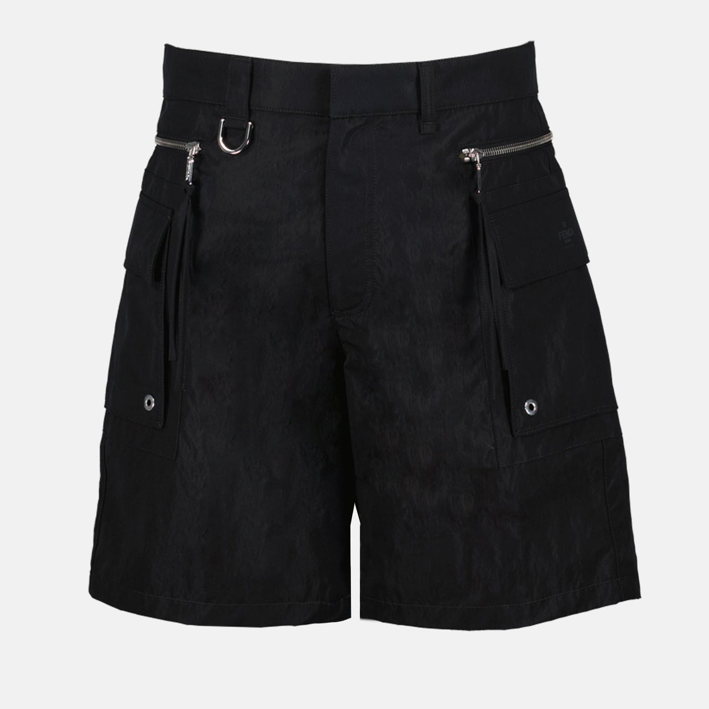 Fendi Bermuda Shorts, Black Bermuda Shorts, Luxury Men's Shorts, Designer Men's Shorts, High-End Men's Fashion