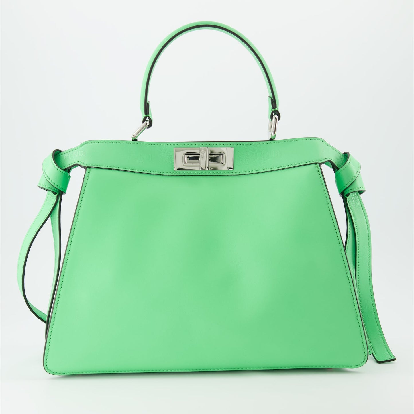 Fendi Peekaboo Bag, Green Designer Bag, Luxury Handbag, Women's Fendi Bag, High-End Handbag