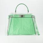 Fendi Peekaboo Bag, Green Designer Bag, Luxury Handbag, Women's Fendi Bag, High-End Handbag