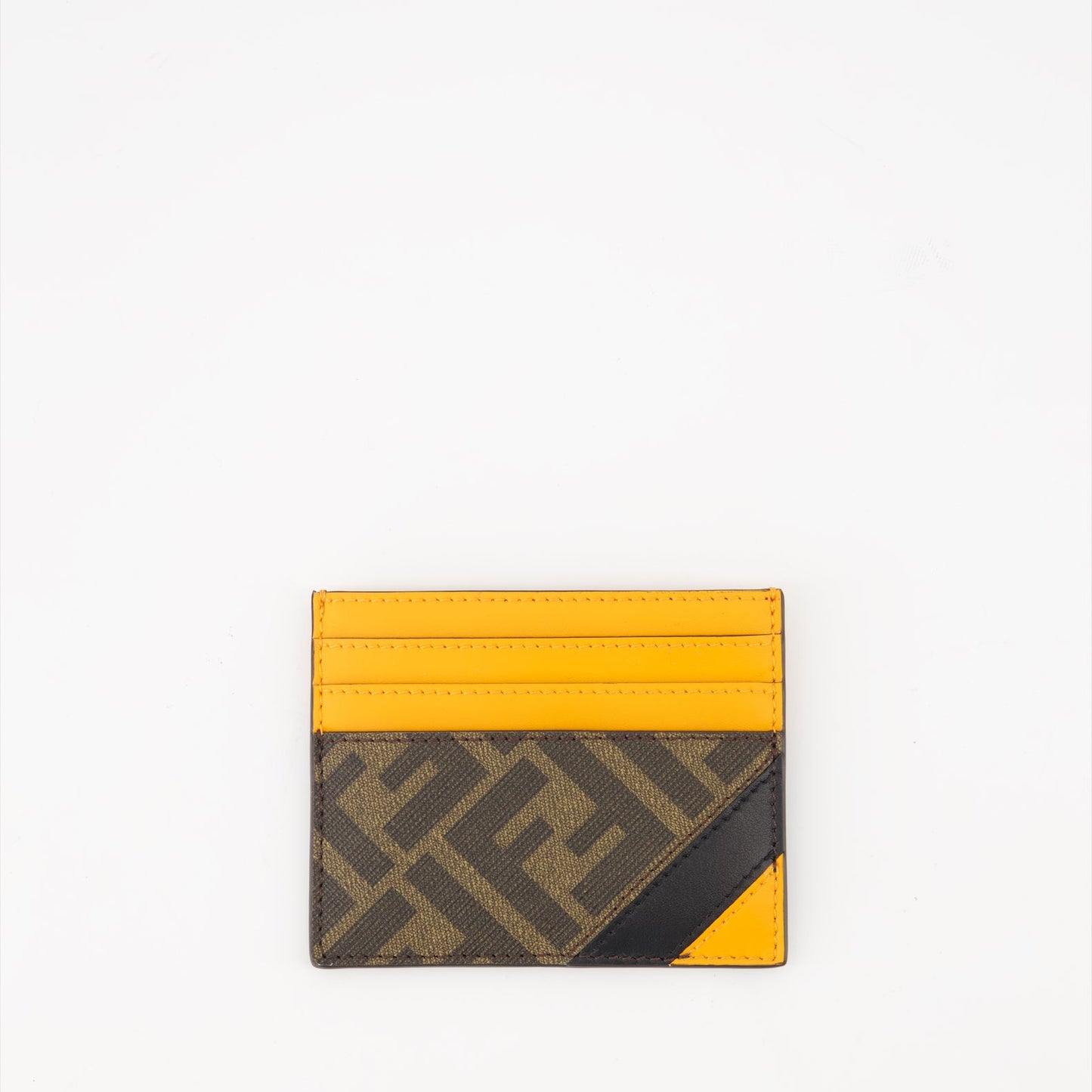 Fendi card holder, men's luxury accessories, FF Diagonal pattern, high-end card holder, Fendi men's collection