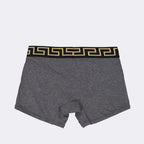 Versace, Medusa Greca, luxury boxer, gray boxer, designer underwear