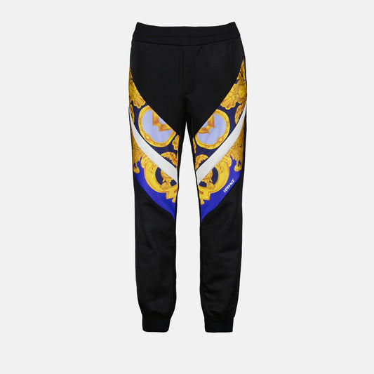 Versace jogging pants, Barocco print, luxury loungewear, men's designer pants, high-end casual