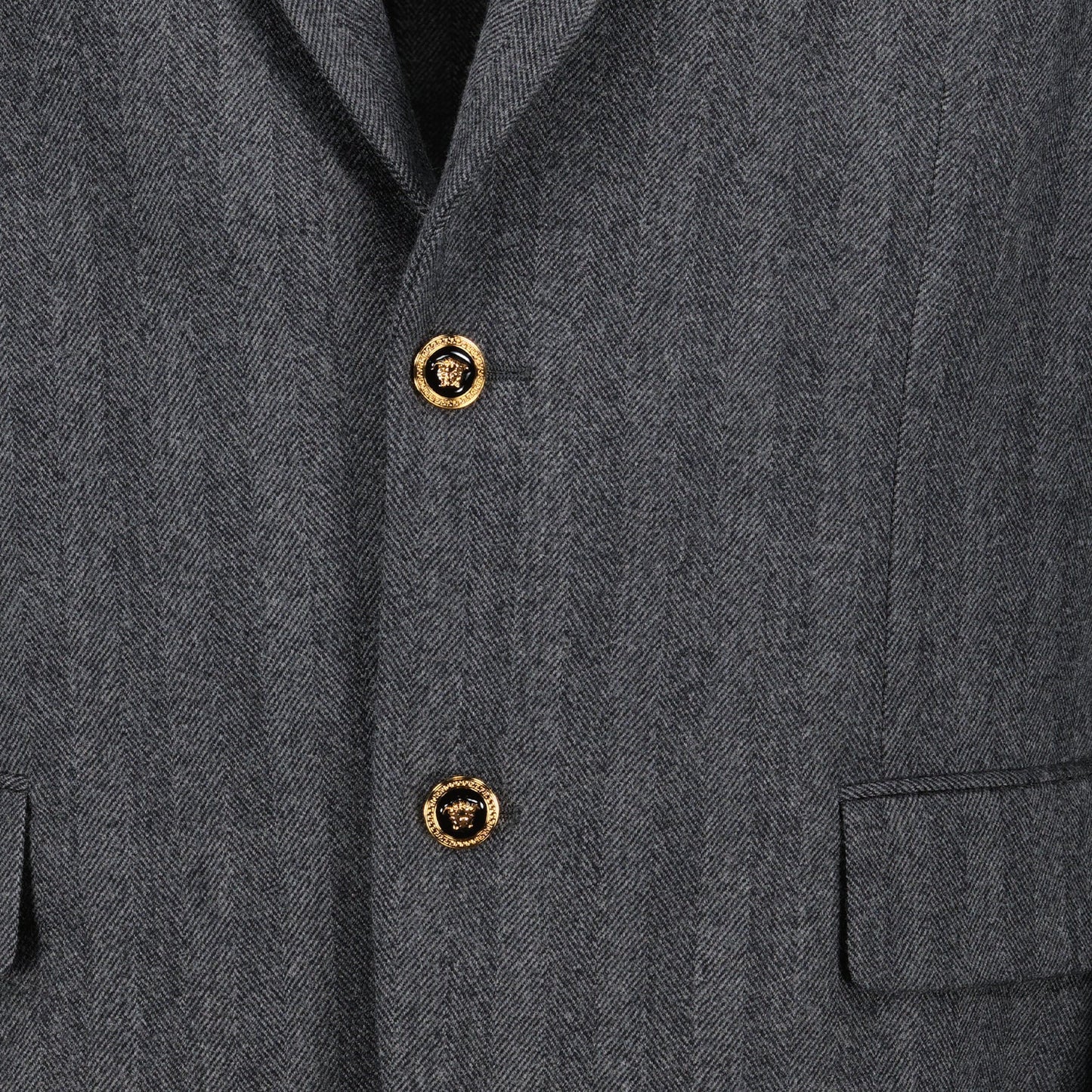 luxury blazer, grey wool blazer, Versace blazer, tailored jacket, elegant menswear