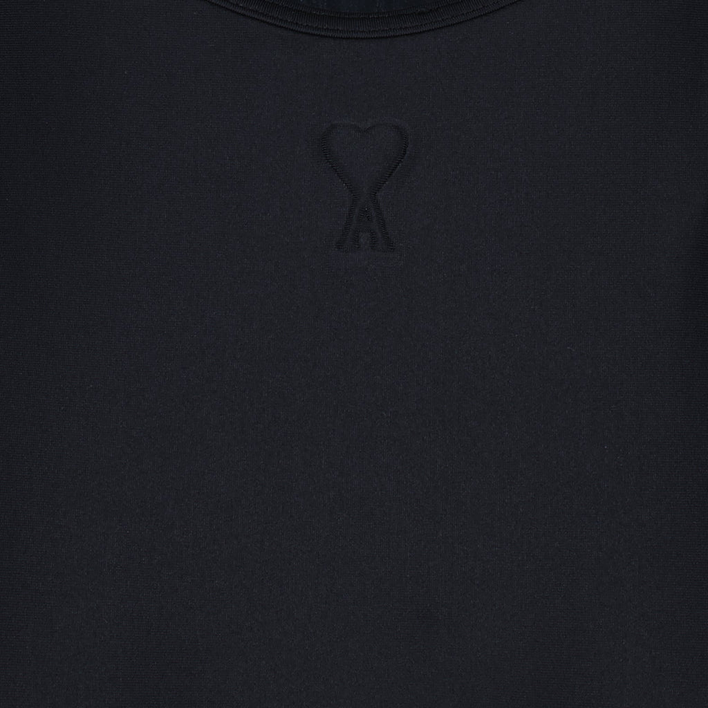 one-piece swimsuit, black swimsuit, luxury swimwear, AMI Paris, designer swimwear