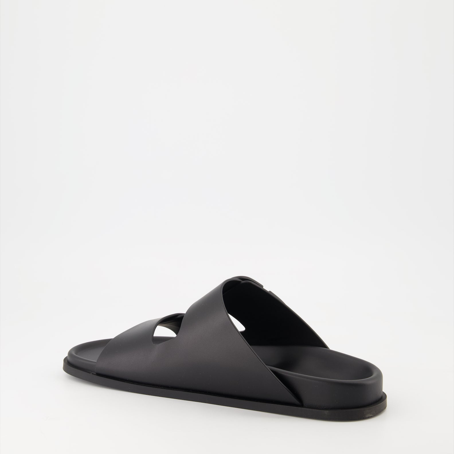 Valentino Garavani, VLogo Sandals, Men's Luxury Sandals, Black Leather Sandals, Designer Footwear