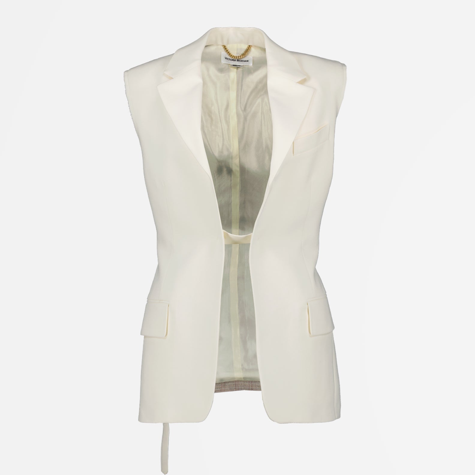 Victoria Beckham, Sleeveless Jacket, Women's Fashion, Luxury Outerwear, Designer Clothing