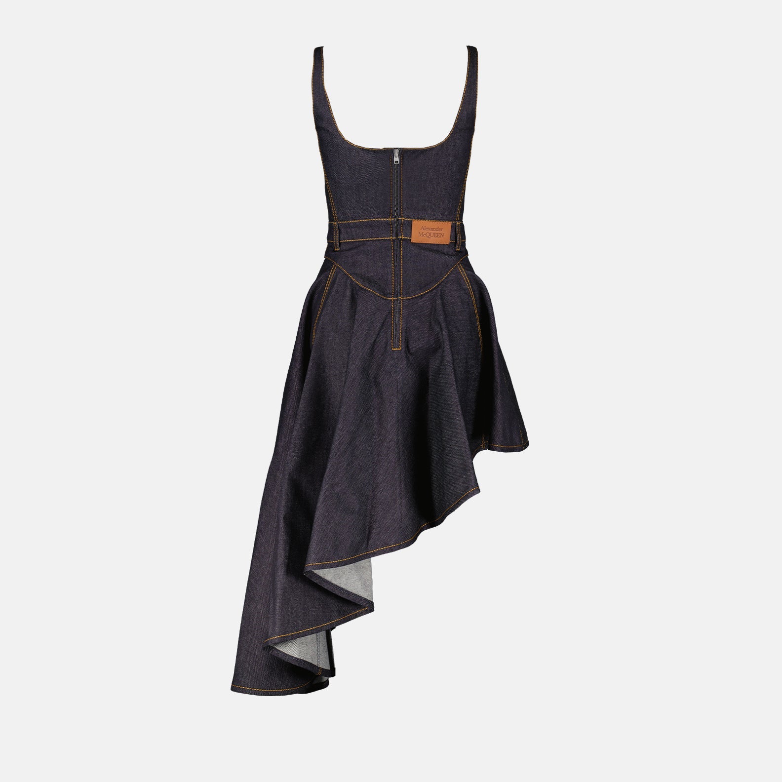 Asymmetric Denim Dress Alexander McQueen Women WE IN STYLE
