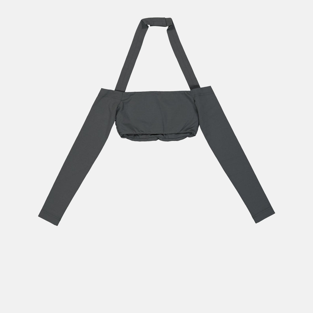 Dolce & Gabbana, luxury top, strappy cross back, cropped top, elegant fashion