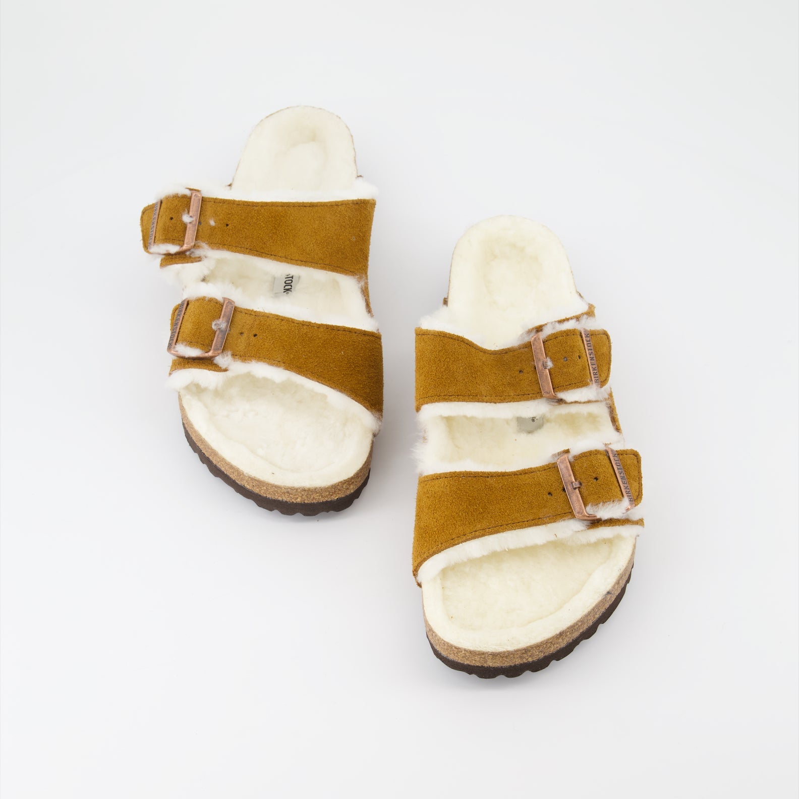 Birkenstock, Shearling Fur Sandals, Men's Luxury Sandals, Comfortable Footwear, Designer Sandals