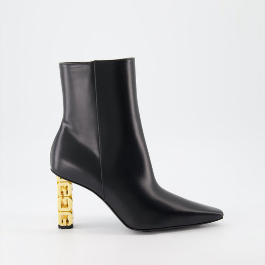 Givenchy, leather ankle boots, women's luxury footwear, G-Cube boots, designer shoes