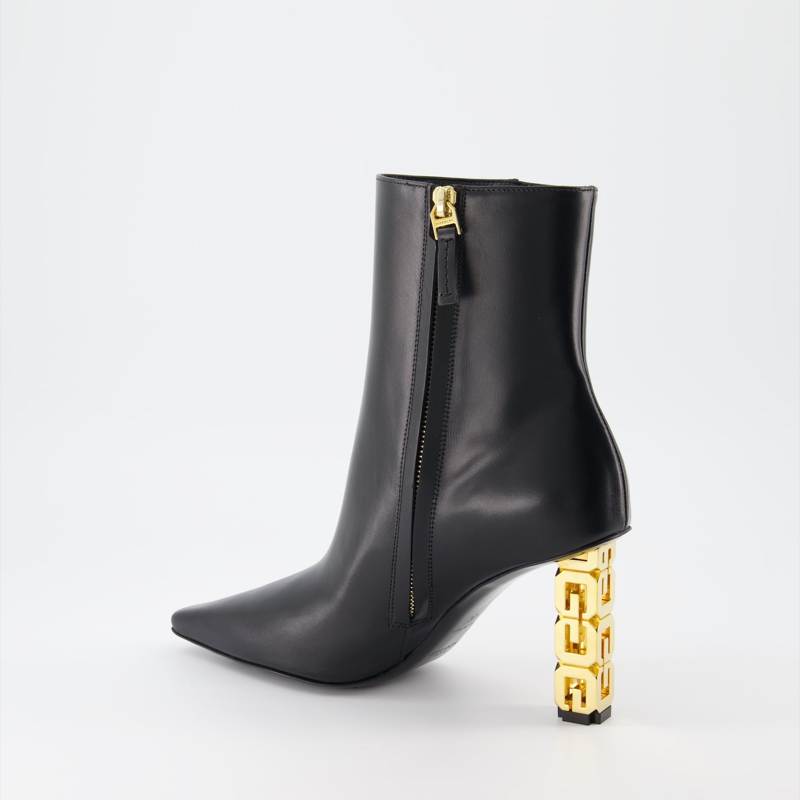 Givenchy, leather ankle boots, women's luxury footwear, G-Cube boots, designer shoes