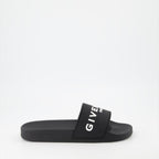Bild der schwarzen Logo-Sandalen von Givenchy für Männer - Saison Herbst/Winter 2024 - rechte Seitenansicht