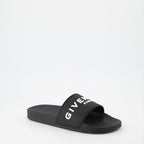 Bild der schwarzen Logo-Sandalen von Givenchy für Männer - Saison Herbst/Winter 2024 - Rückansicht