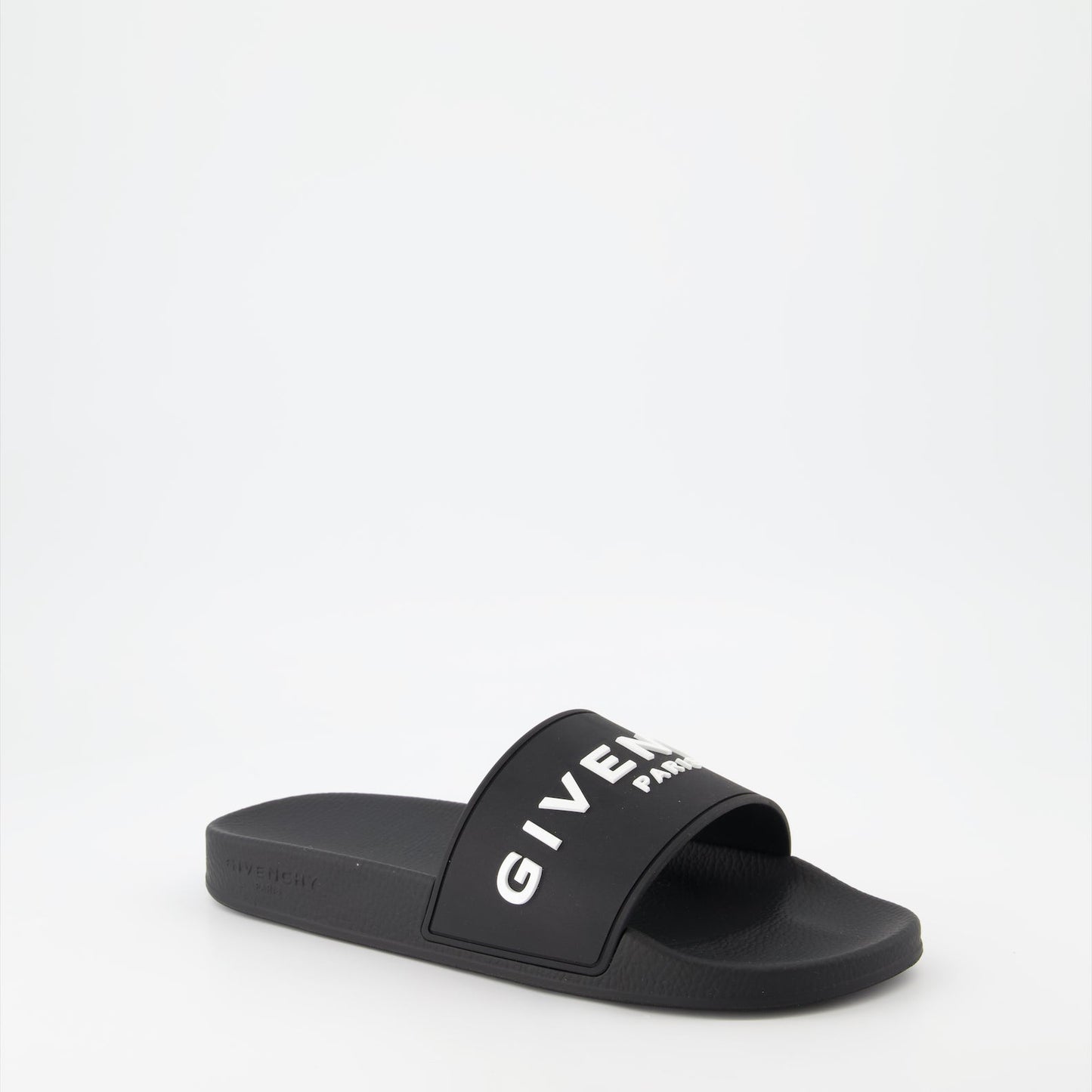 Givenchy logo sandals, men's luxury footwear, black designer sandals, high-end men's shoes, Givenchy sandals for men