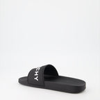 Bild der schwarzen Logo-Sandalen von Givenchy für Männer - Saison Herbst/Winter 2024 - Detailansicht von oben