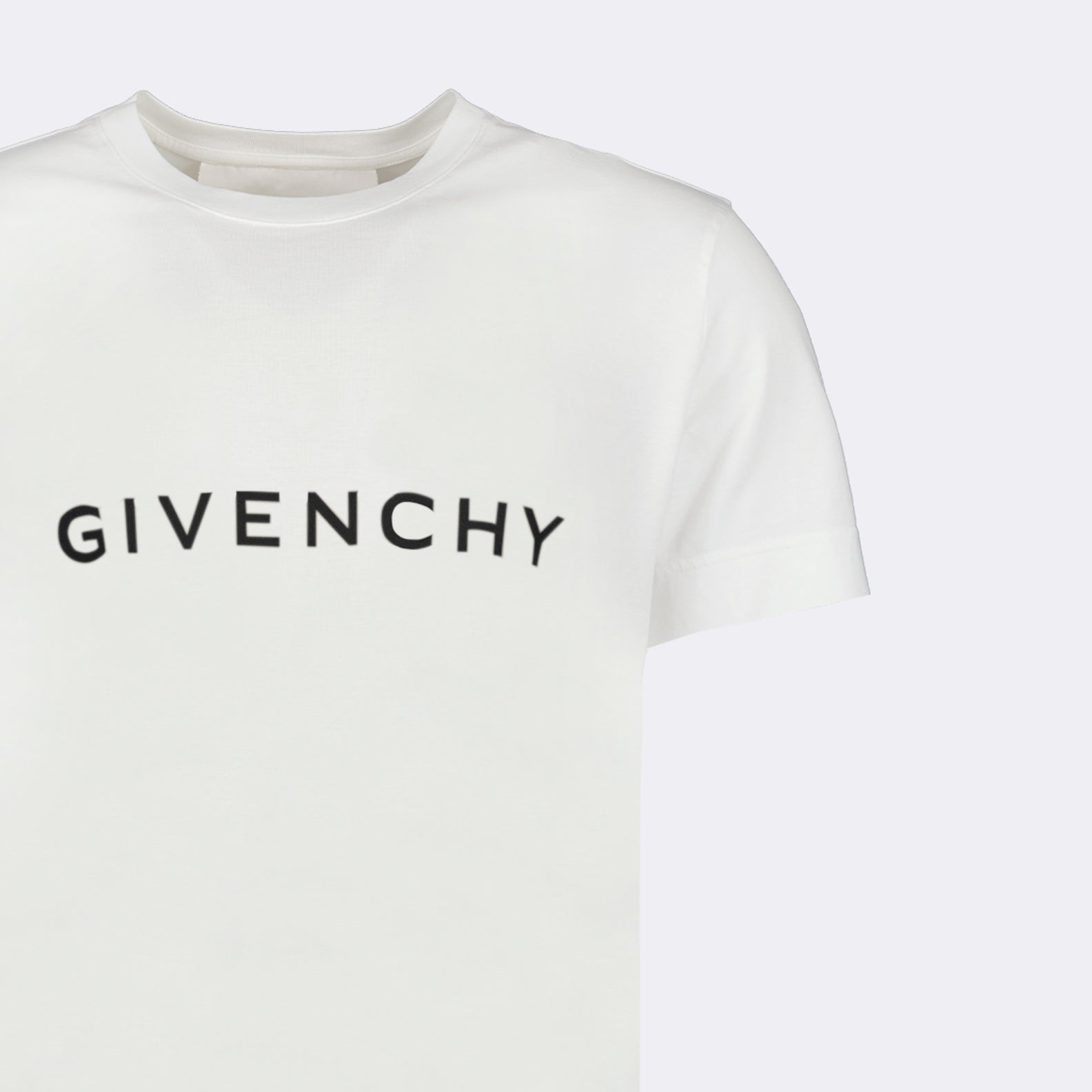 Givenchy T-shirt, white logo T-shirt, luxury fashion, high-end clothing, designer T-shirt