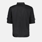 Givenchy shirt, oversize shirt, technical fabric shirt, luxury men's shirt, black shirt