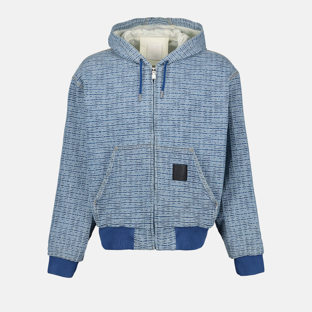 4G Denim Zip-Up Sweatshirt