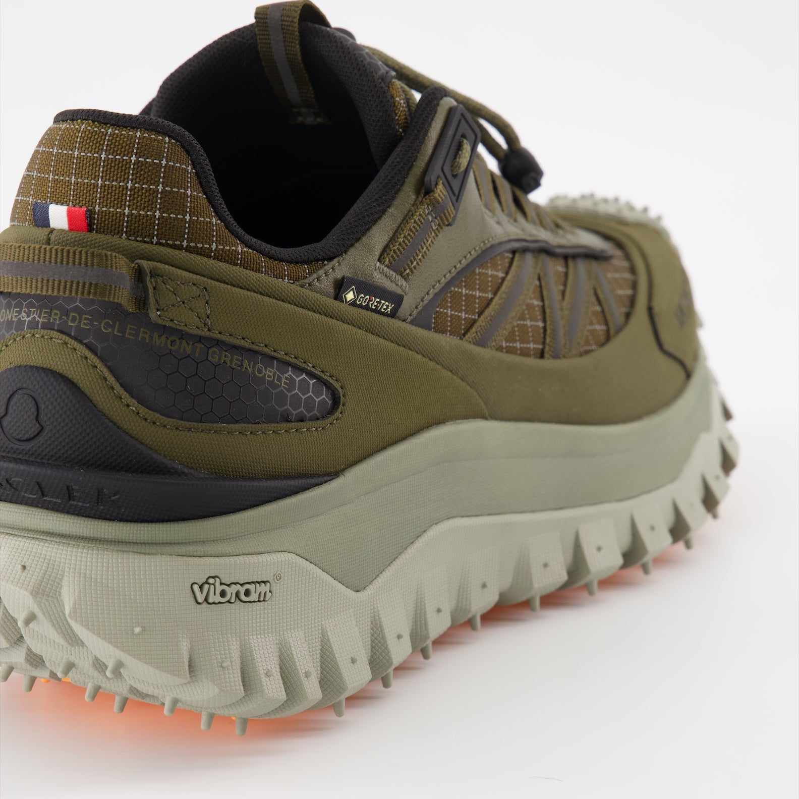 Moncler sneakers, luxury trail shoes, men's high-end sneakers, Trailgrip GTX, green athletic shoes