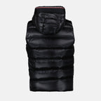 Moncler, sleeveless down jacket, men's luxury outerwear, black jacket, Luiro
