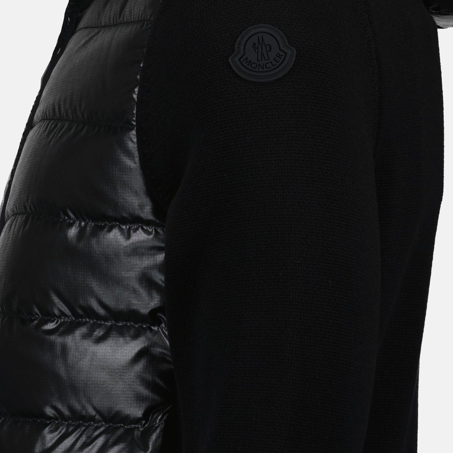 Moncler, men's luxury jacket, two-material jacket, black jacket, high-end outerwear