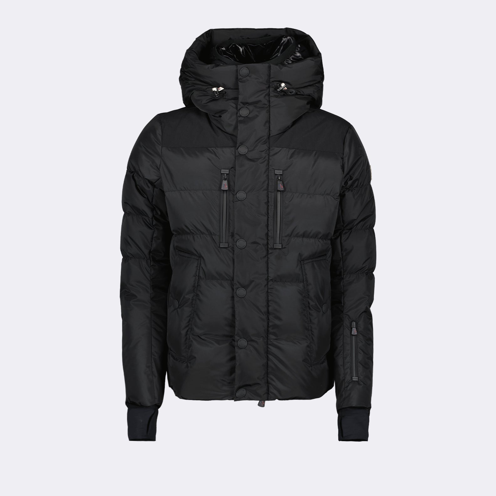 Moncler Grenoble, down jacket, black nylon jacket, luxury winter wear, high-end outerwear