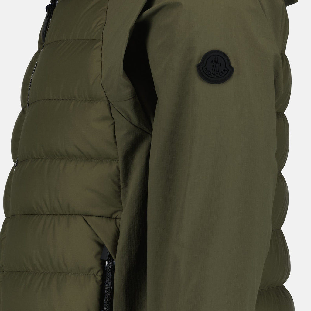 Moncler, Khaki Down Jacket, Luxury Men's Jacket, Winter Fashion, High-End Outerwear