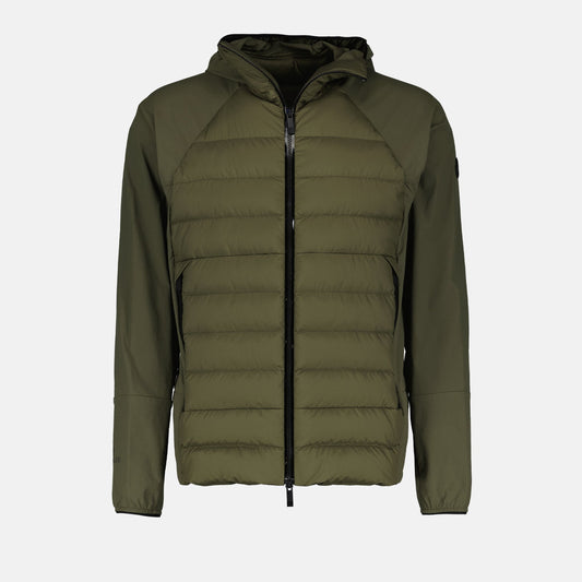 Moncler, Khaki Down Jacket, Luxury Men's Jacket, Winter Fashion, High-End Outerwear