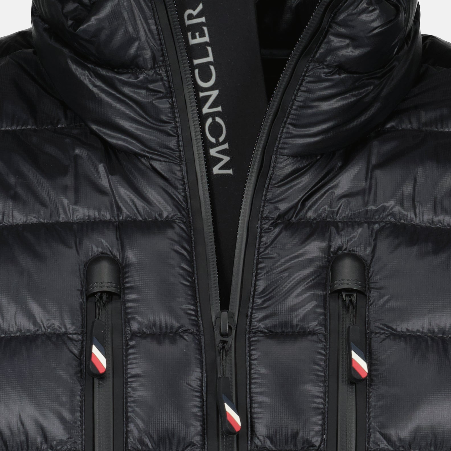 Moncler Grenoble, black down jacket, luxury puffer jacket, men's winter coat, premium outerwear