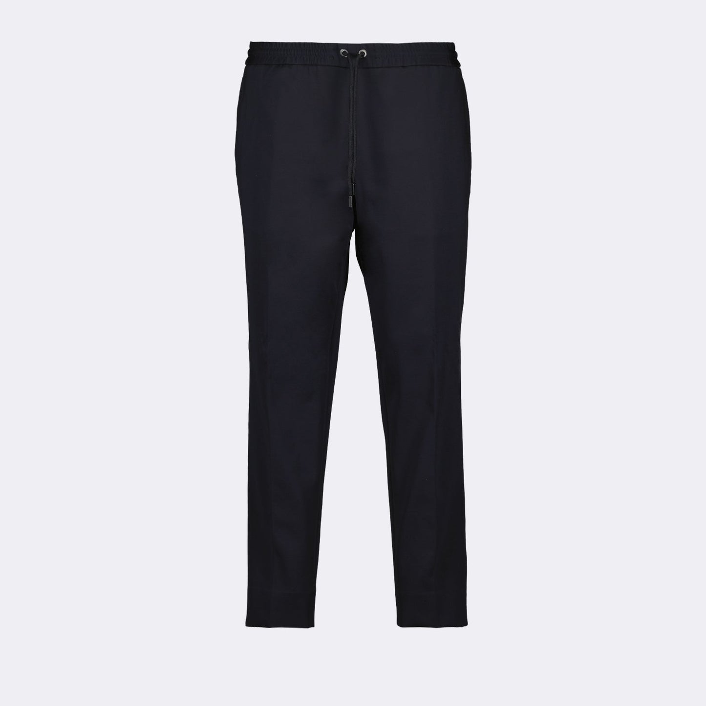 Moncler trousers, black straight-leg trousers, men's luxury pants, high-end fashion, designer menswear