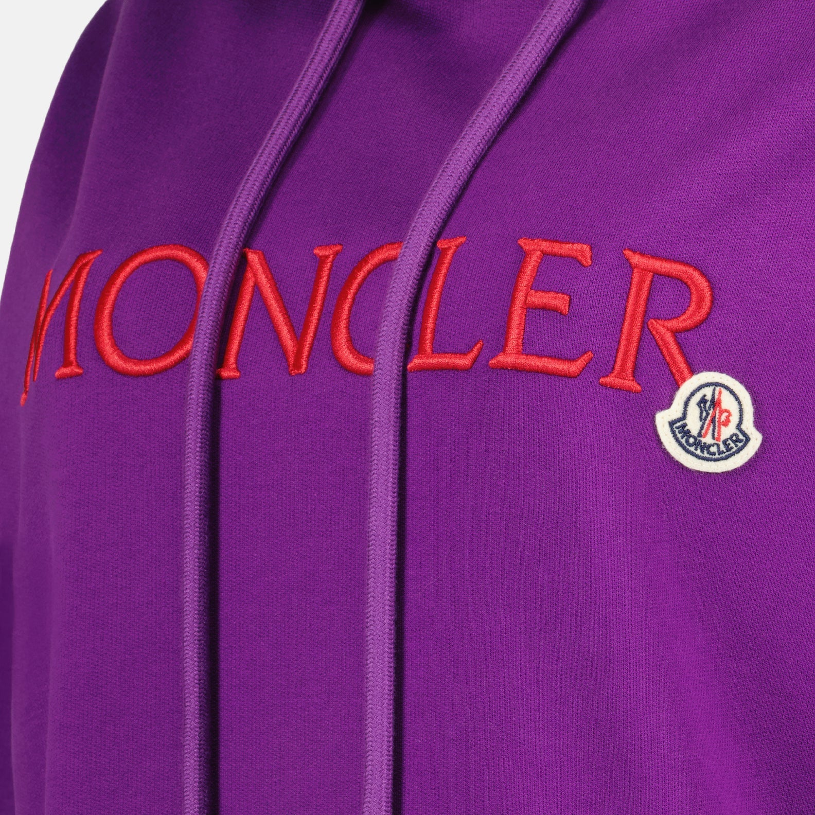 Moncler women hoodie, luxury hoodie, violet hoodie, double logo hoodie, high-end fashion