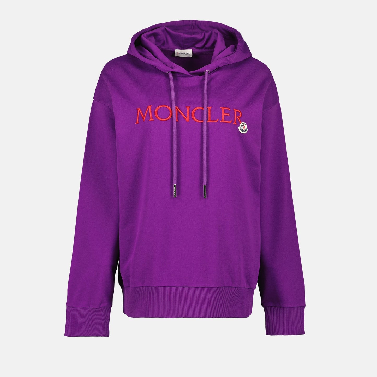 Moncler women hoodie, luxury hoodie, violet hoodie, double logo hoodie, high-end fashion