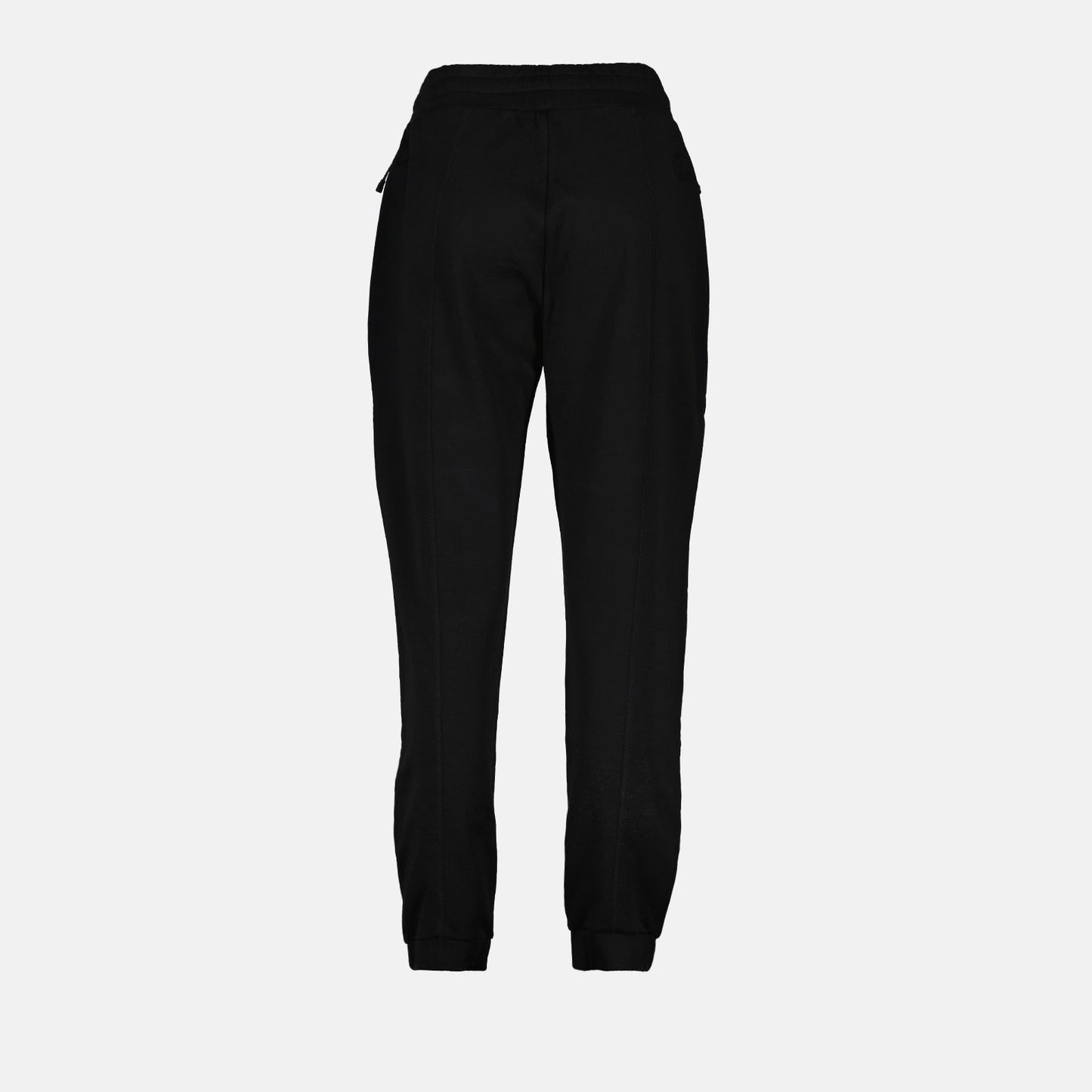 Moncler, black jogging pants, women's luxury pants, logo joggers, high-end casual wear