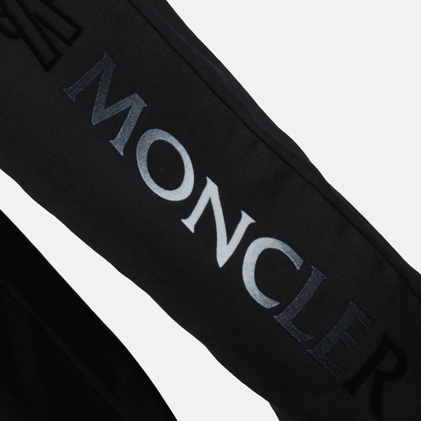 Moncler, black jogging pants, women's luxury pants, logo joggers, high-end casual wear