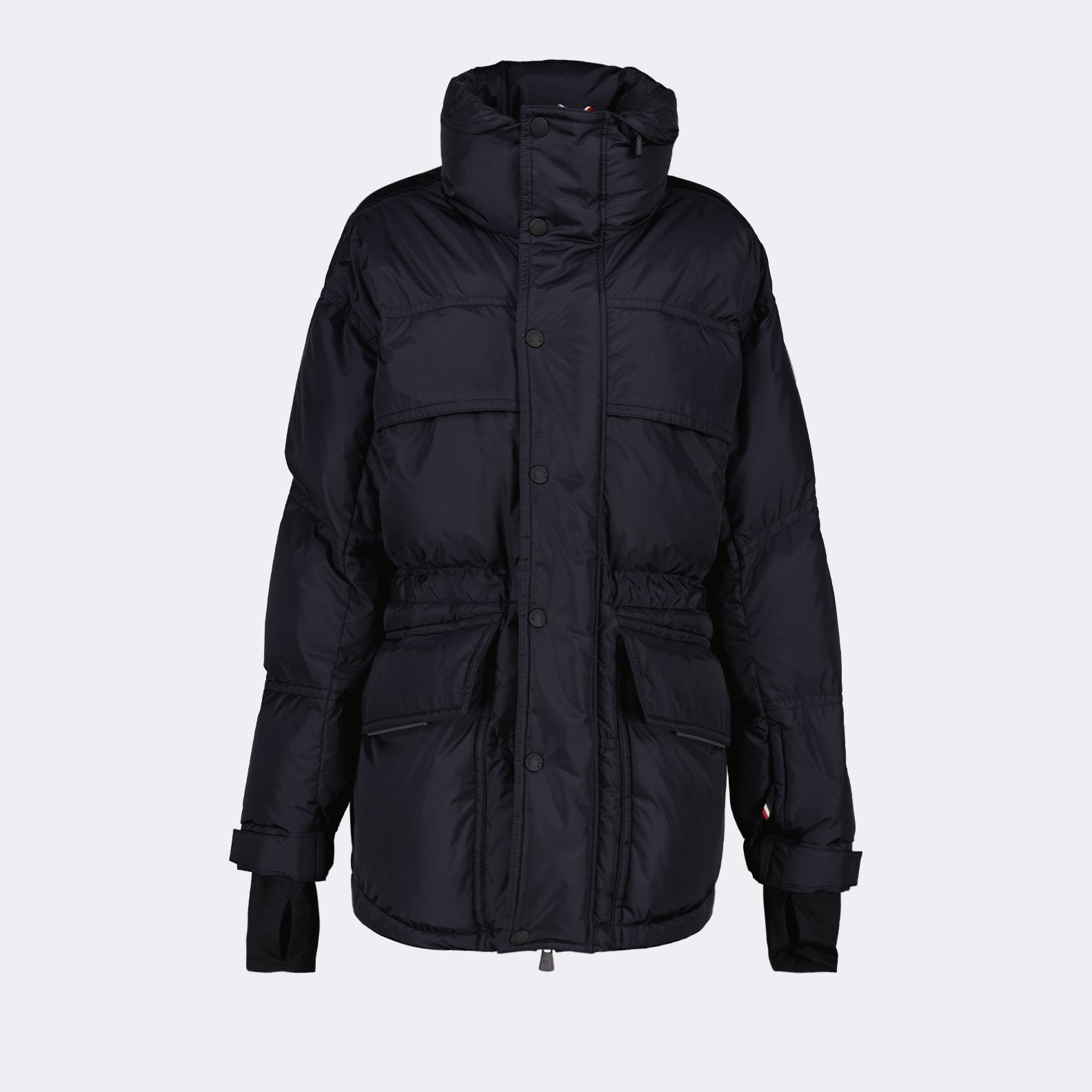 Moncler Grenoble, blue nylon jacket, down jacket, luxury outerwear, Brigues jacket