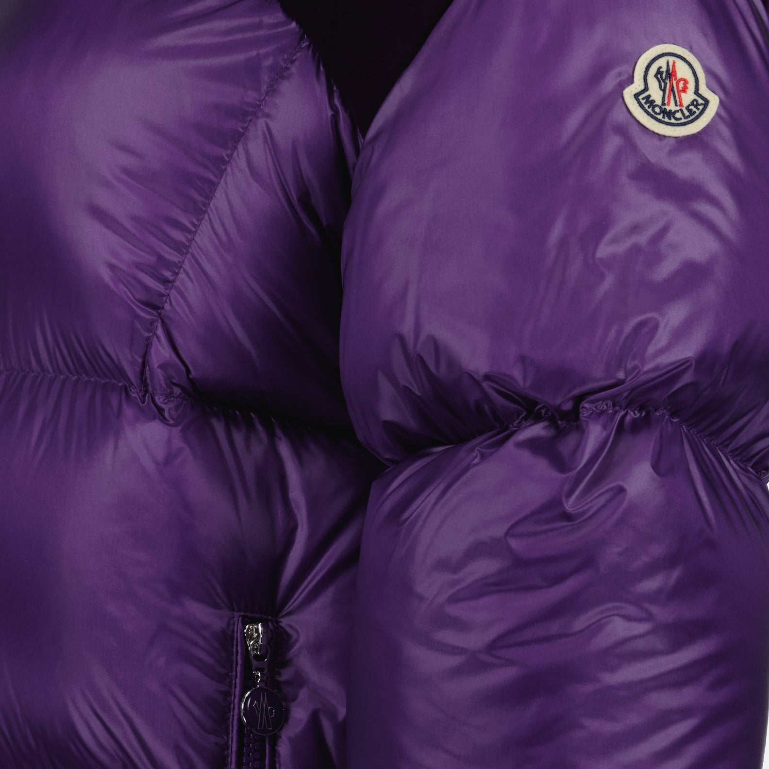 Moncler, luxury down jacket, women's winter coat, violet jacket, designer outerwear