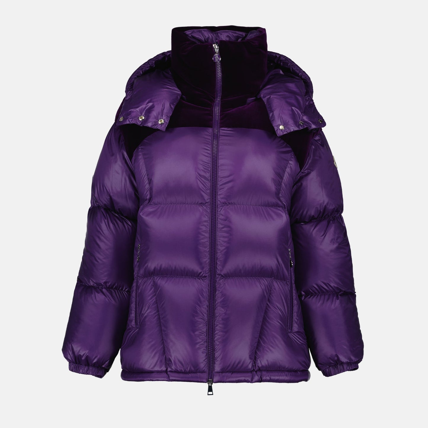 Moncler, luxury down jacket, women's winter coat, violet jacket, designer outerwear