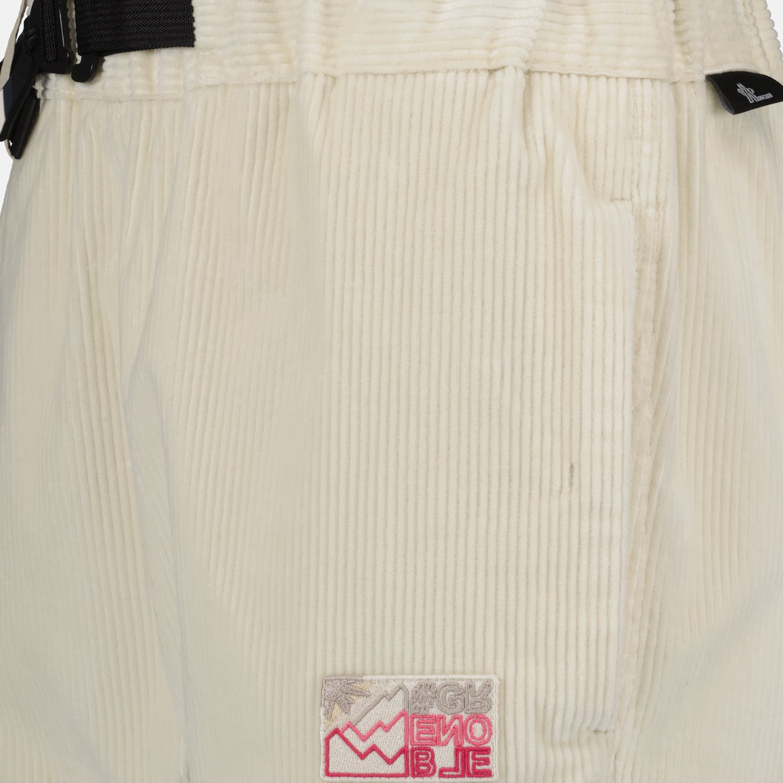 Moncler Grenoble, beige corduroy pants, luxury women's pants, elegant trousers, premium quality pants