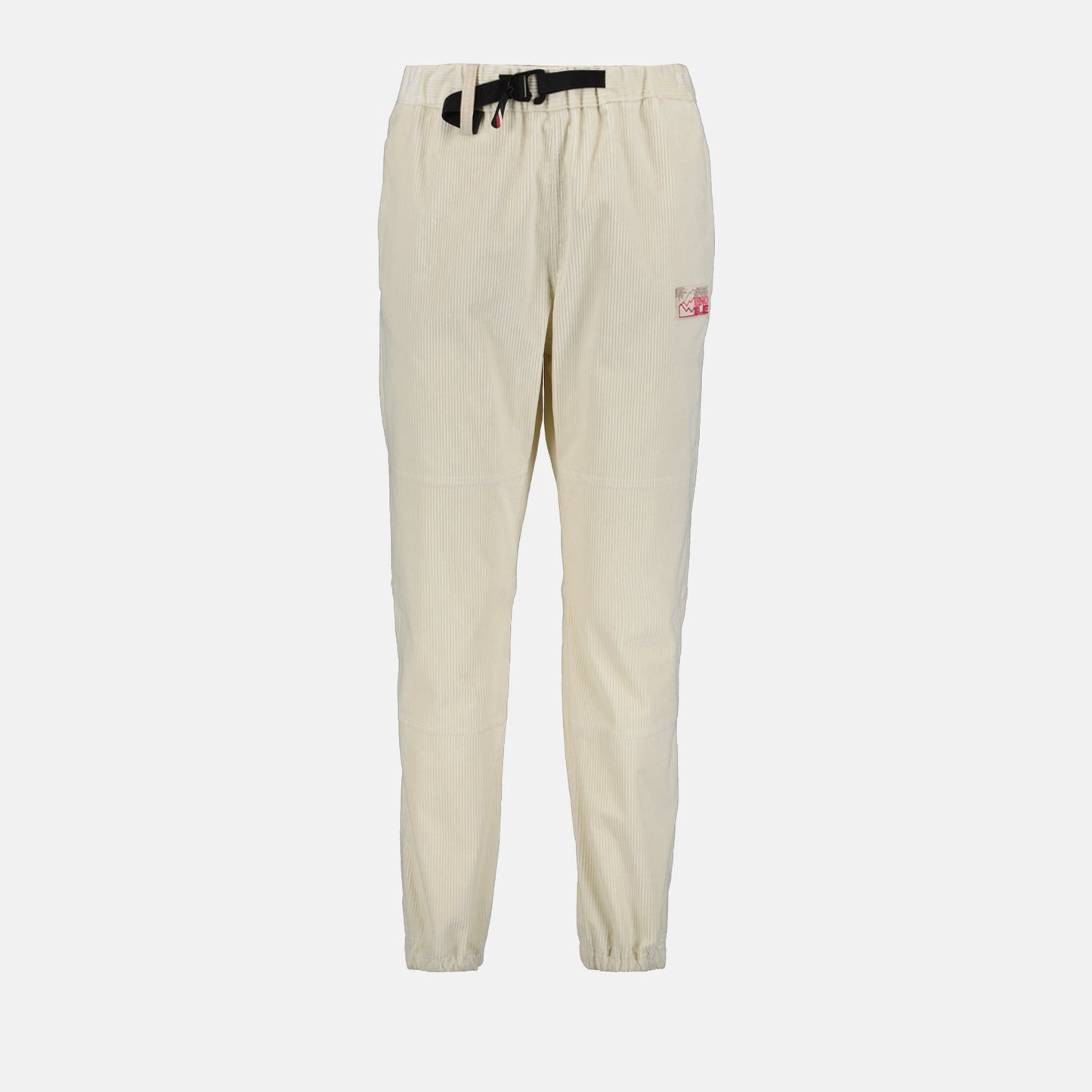 Moncler Grenoble, beige corduroy pants, luxury women's pants, elegant trousers, premium quality pants