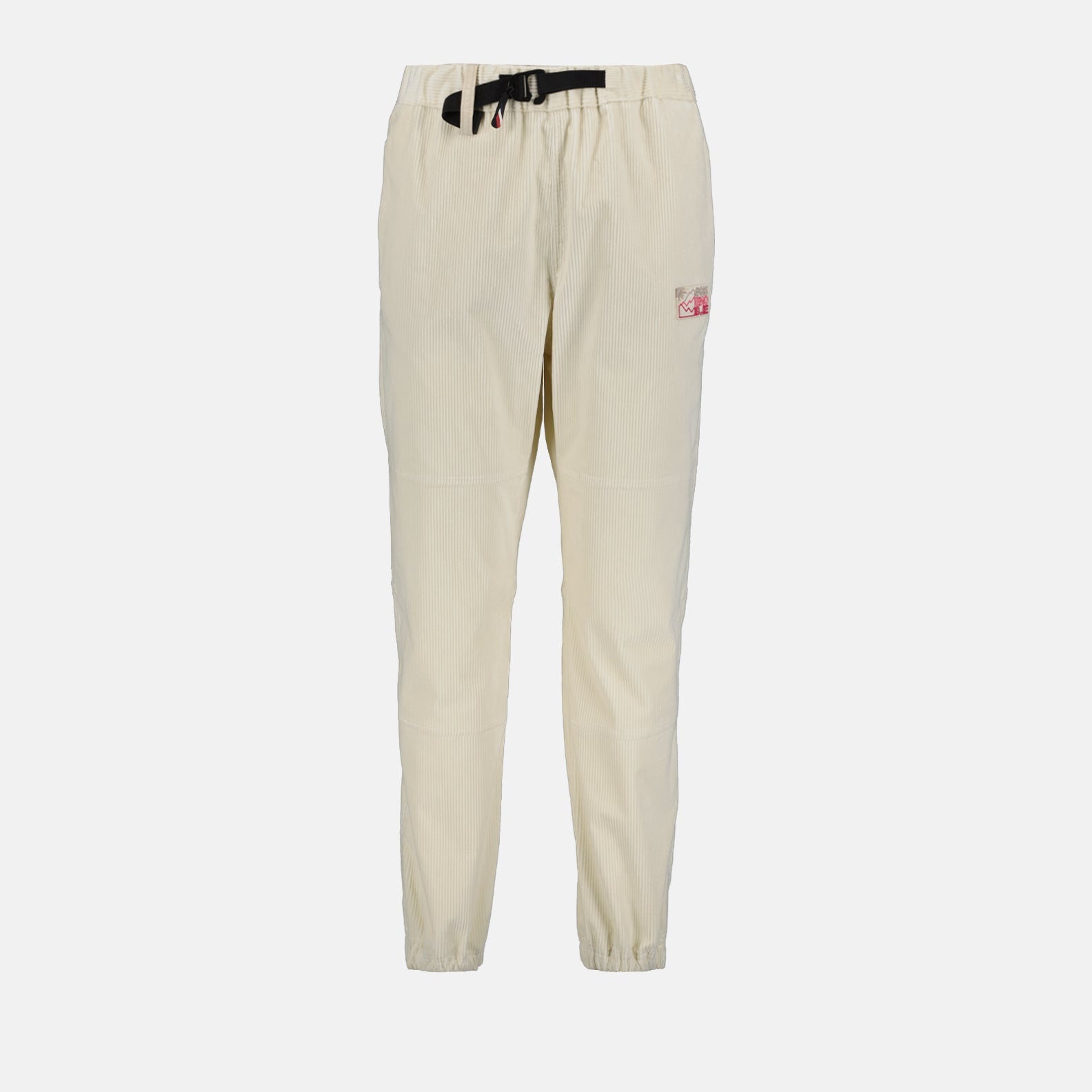 Moncler Grenoble, beige corduroy pants, luxury women's pants, elegant trousers, premium quality pants