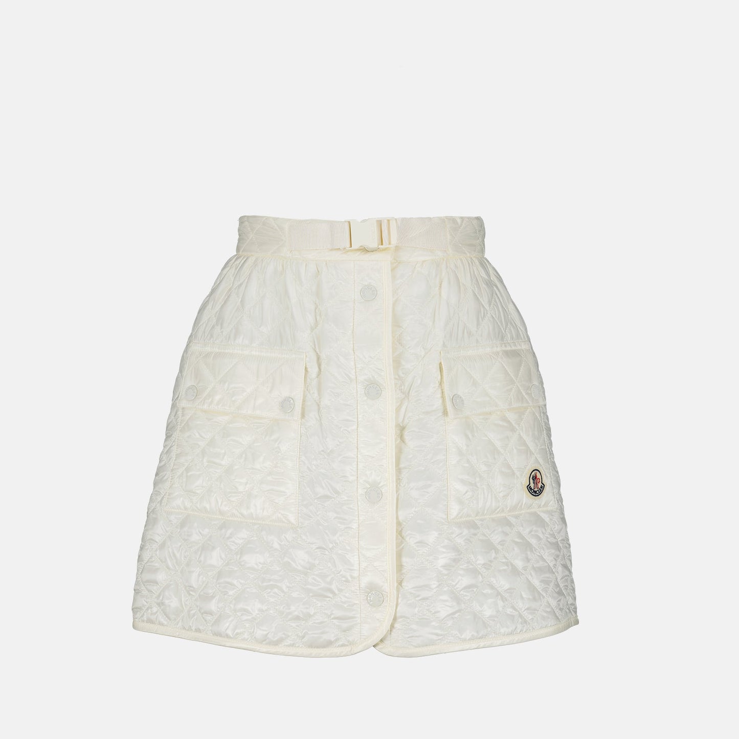 Moncler, Quilted Skirt, Women's Luxury Skirt, White Skirt, Designer Skirt